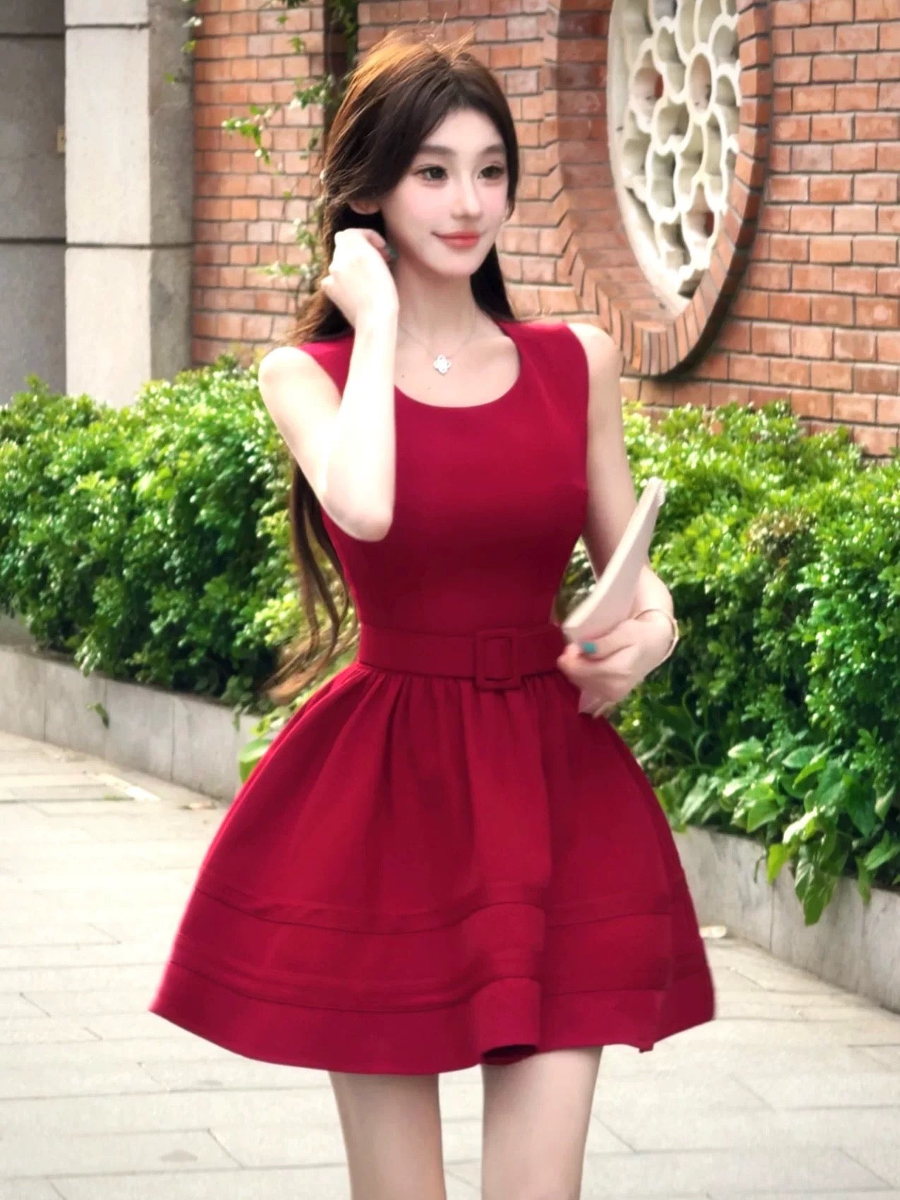 WW custom French Hepburn style dress female temperament waist daughter Lee Nhi Boutique WW custom French Hepburn style dress female temperament waist daughter Lee Nhi Boutique