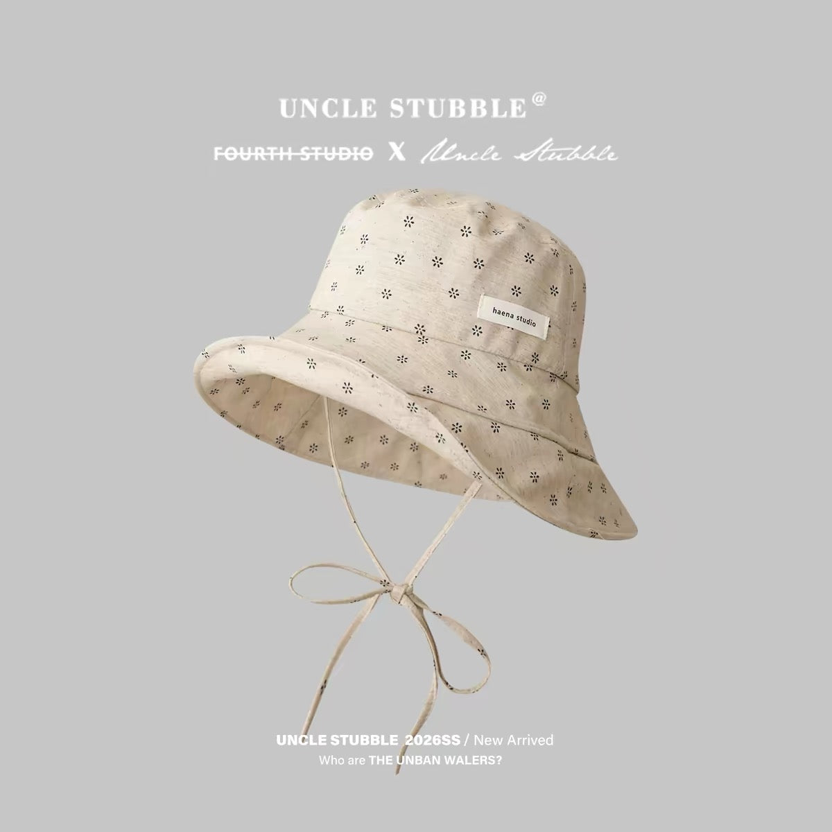 Everyday commuting sun hat, all-around sun protection, white drawstring bucket hat, cute summer floral sun hat for women.