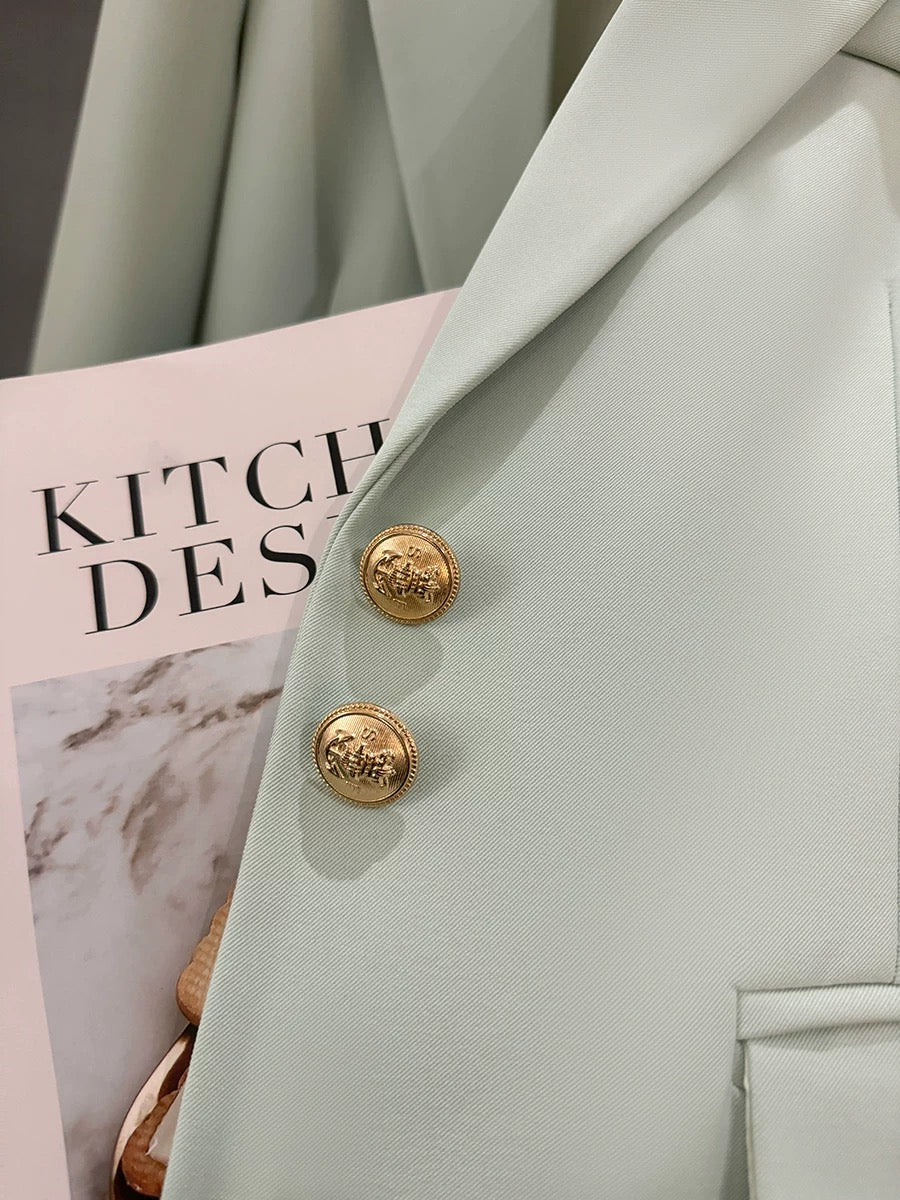 Lake green Korean spring suit jacket for women 2024 spring new style this year's popular autumn versatile suit