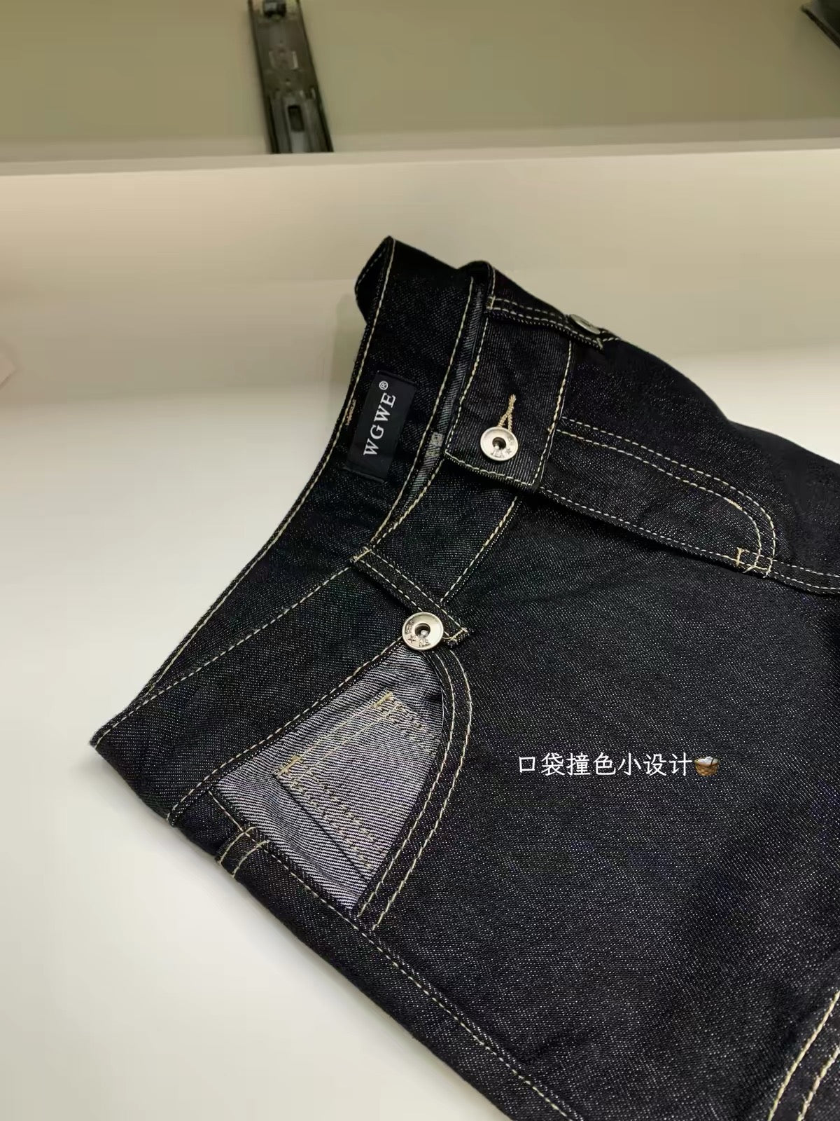 【WGWE】Korean-style spicy-girl denim shorts—A-line, wide-leg hot pants designed to flatter the figure and accentuate curve