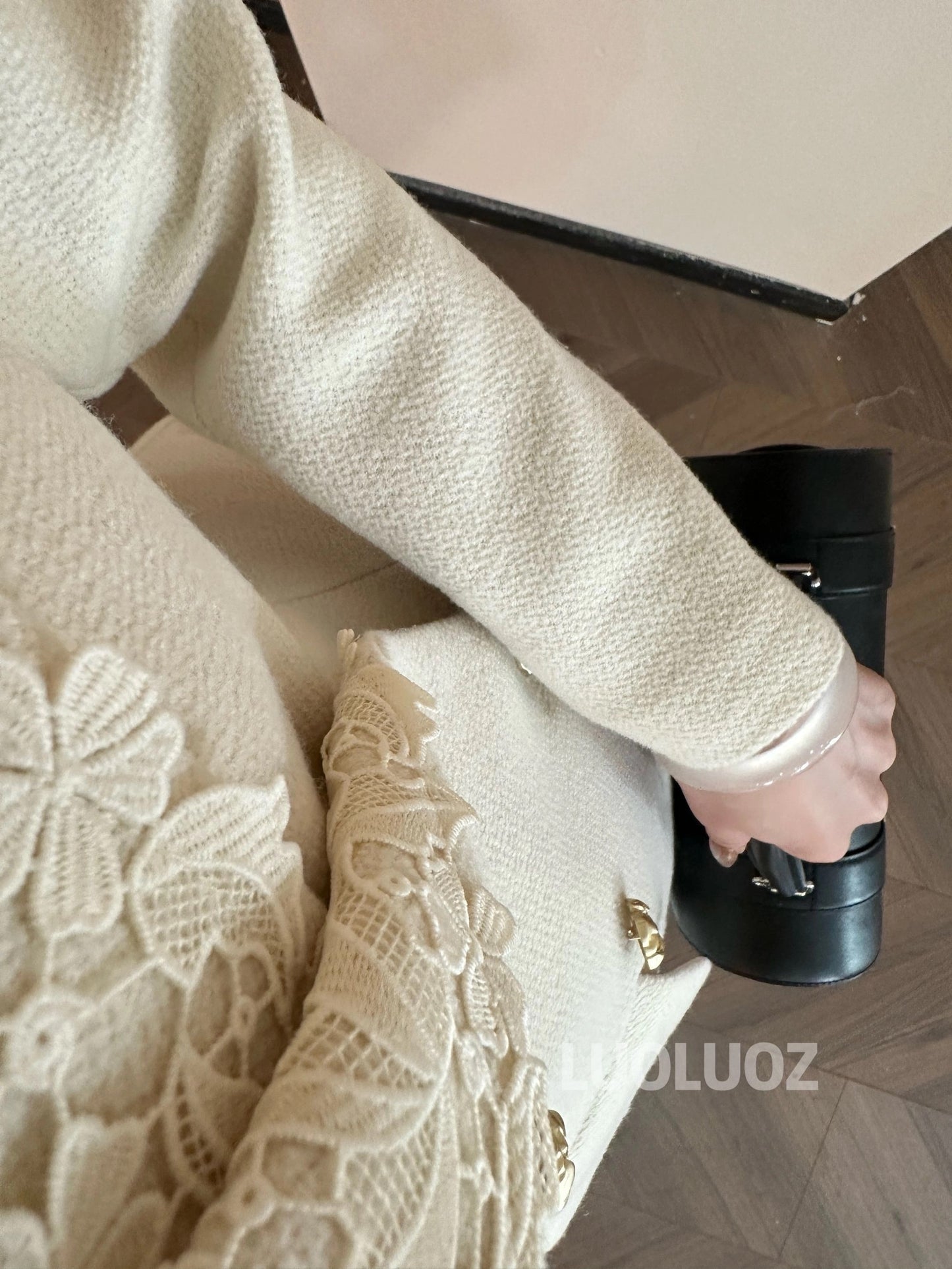 LUOLUOZ【Cloud-woven Moon】High-end, elegant goddess-style two-piece set (top and pants) CC253
