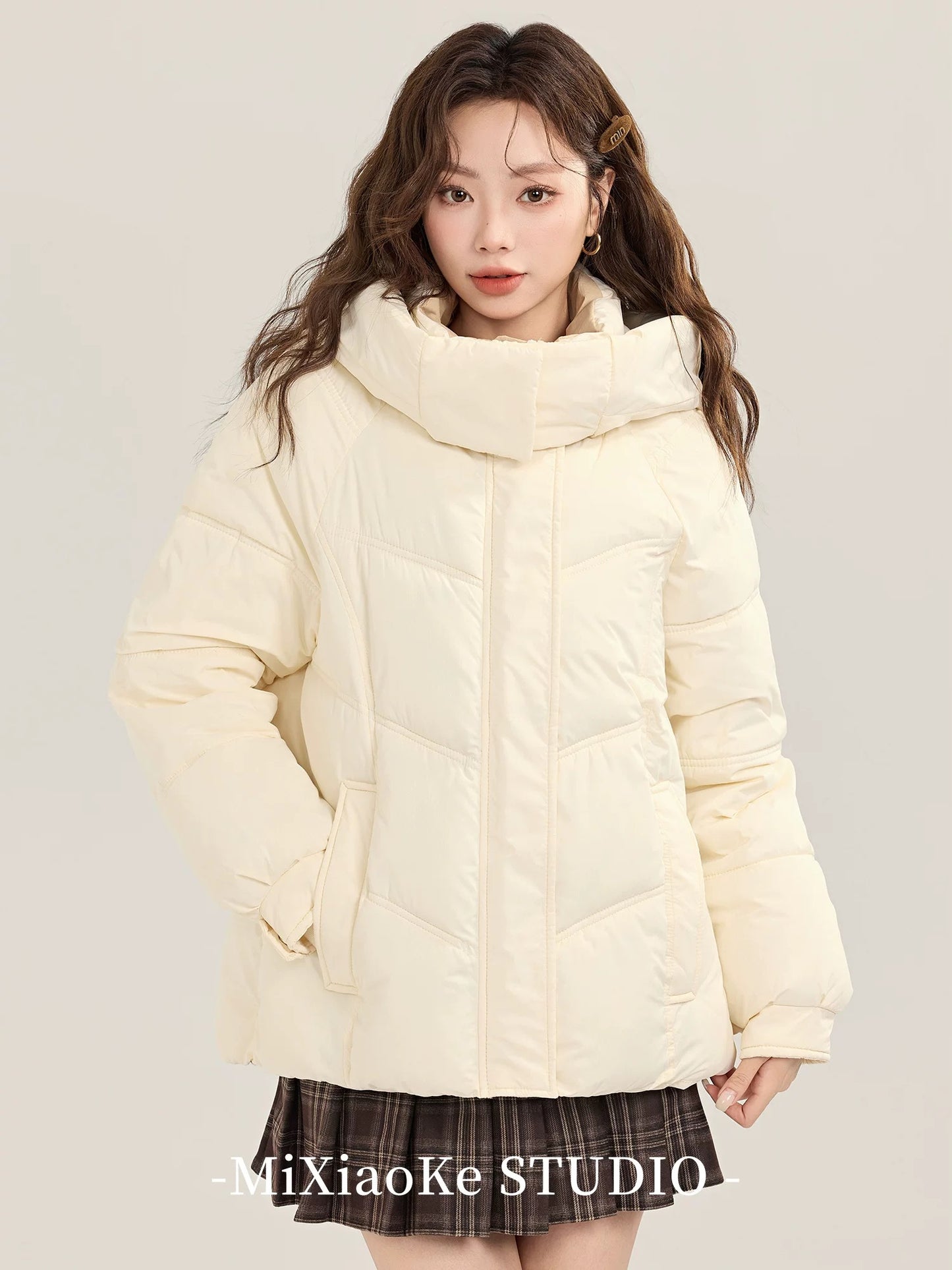 Mi Xiaoke Korean Style Thick Cotton-padded Jacket Women's Winter 2025 New Style Bread Jacket Warm Down Jacket