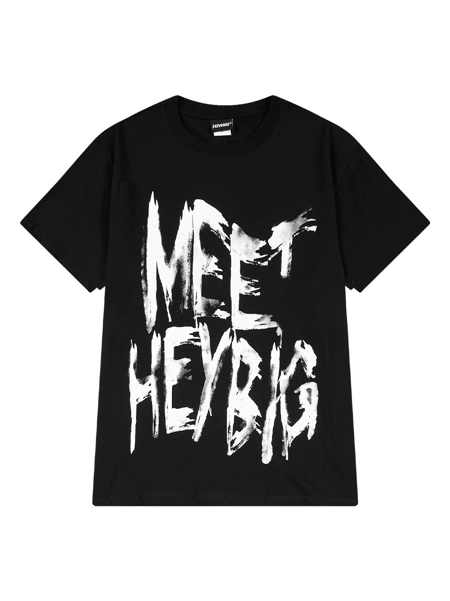 Design letter short-sleeved T-shirts for men and women in summer new design, loose, simple and fashionable, student half-sleeve trend