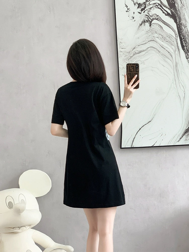 High-end exquisite a-line dress 2024 summer new style small slim skirt cowgirl high-end spring wear