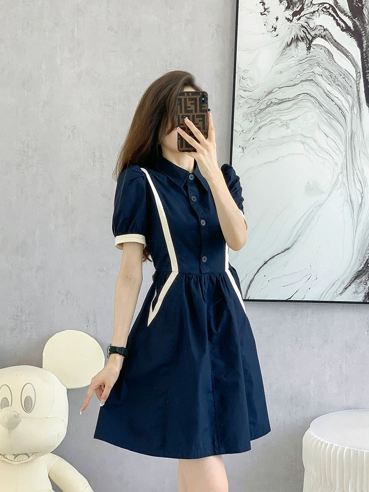 Spring women's 2024 new French design polo shirt dress spring and summer high-end western style skirt