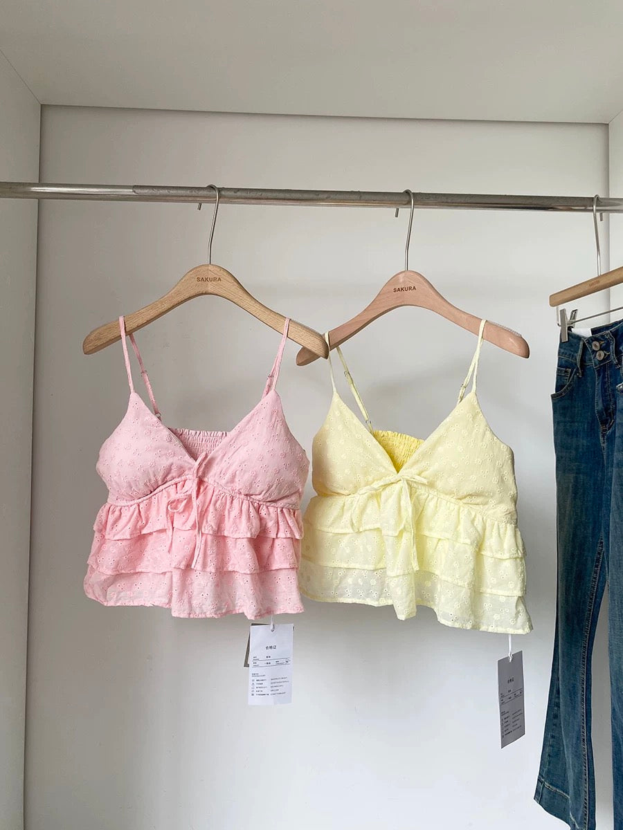 2025 summer new Korean style fashion all-match lace splicing camisole vest women's slim fit sleeveless top trend