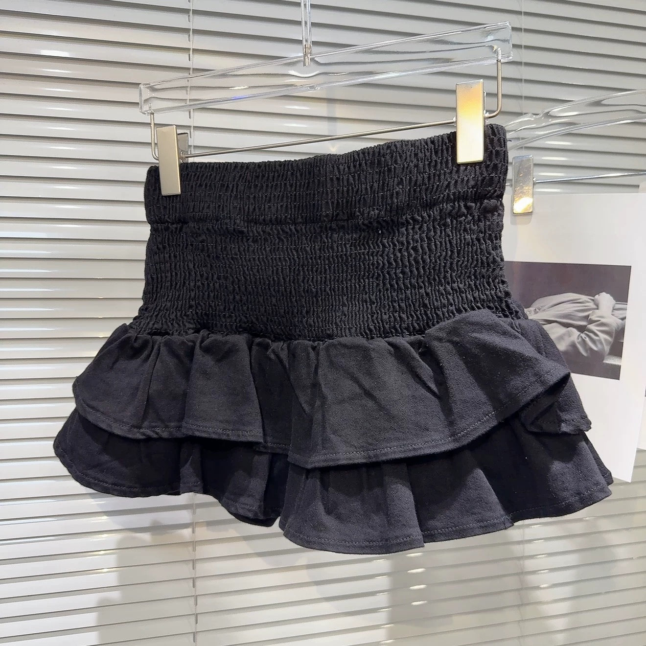 Internet celebrity same style 2025 summer new street sweet cross tie knot denim short skirt cake skirt skirt female