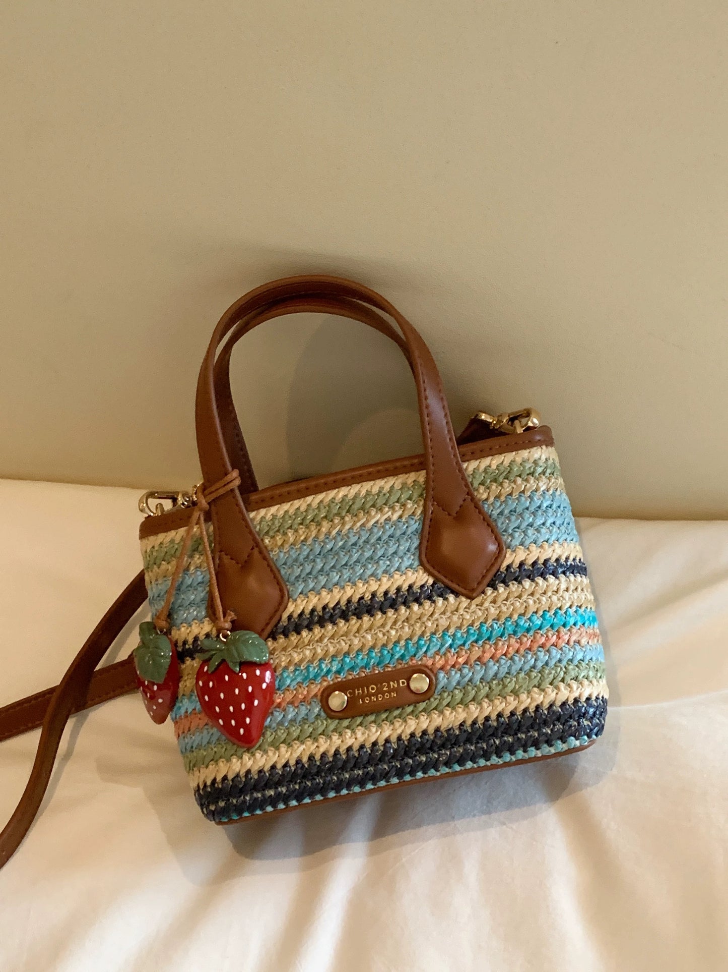 Chio2nd Berry Whisper Tote Bag for Women, Woven Handbag, Shoulder Bag, Crossbody Bag (Mid-Year Special Offer)