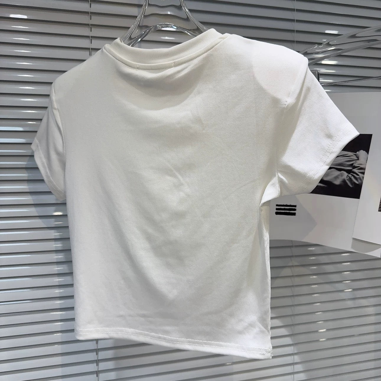 Internet celebrity same style 2025 summer new high street shoulder pleated bow flower pattern short hot girl short sleeve T-shirt