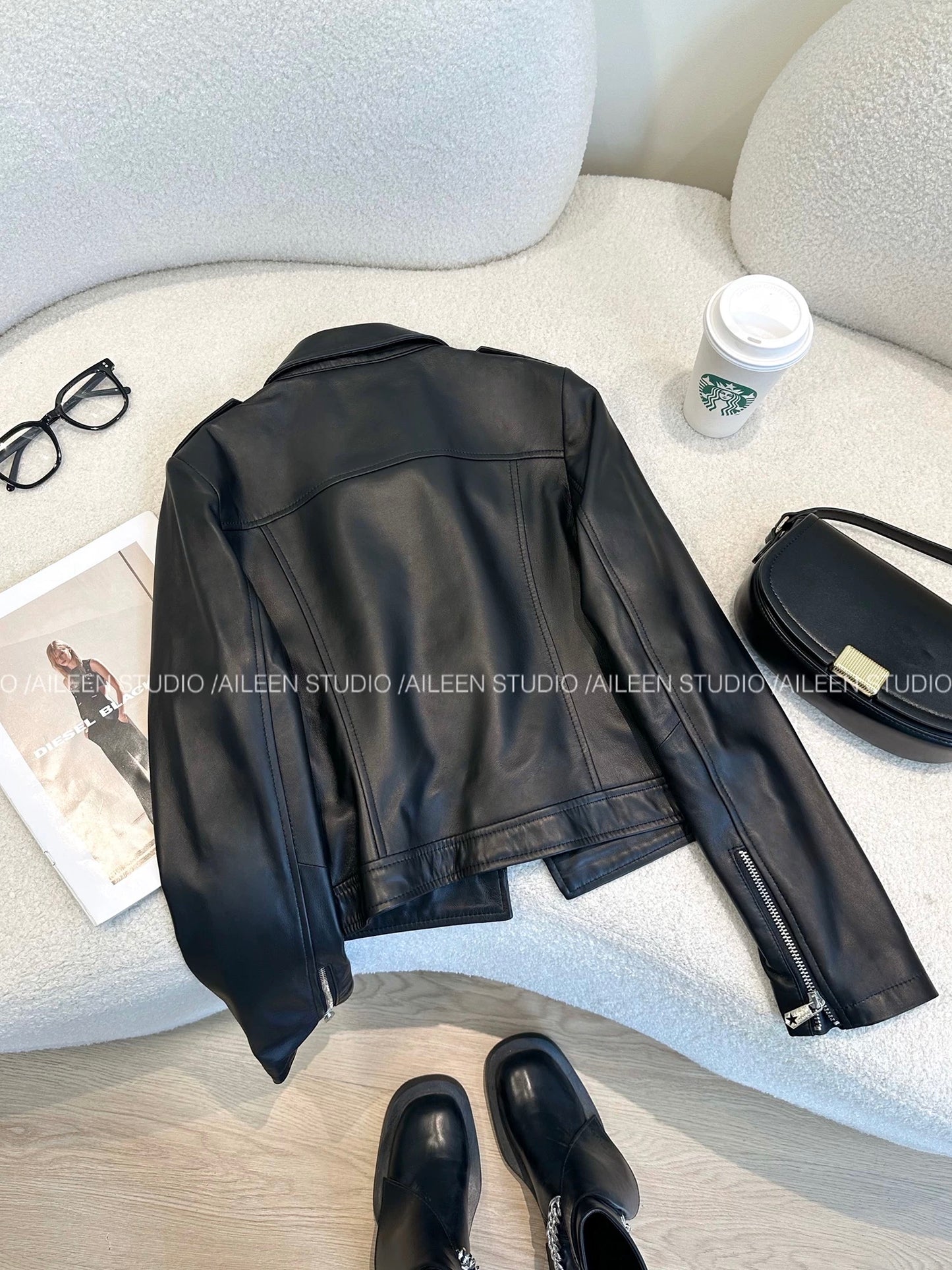 Black leather jacket women's short 2025 autumn new Korean style fashion slim all-match pu leather jacket top trend