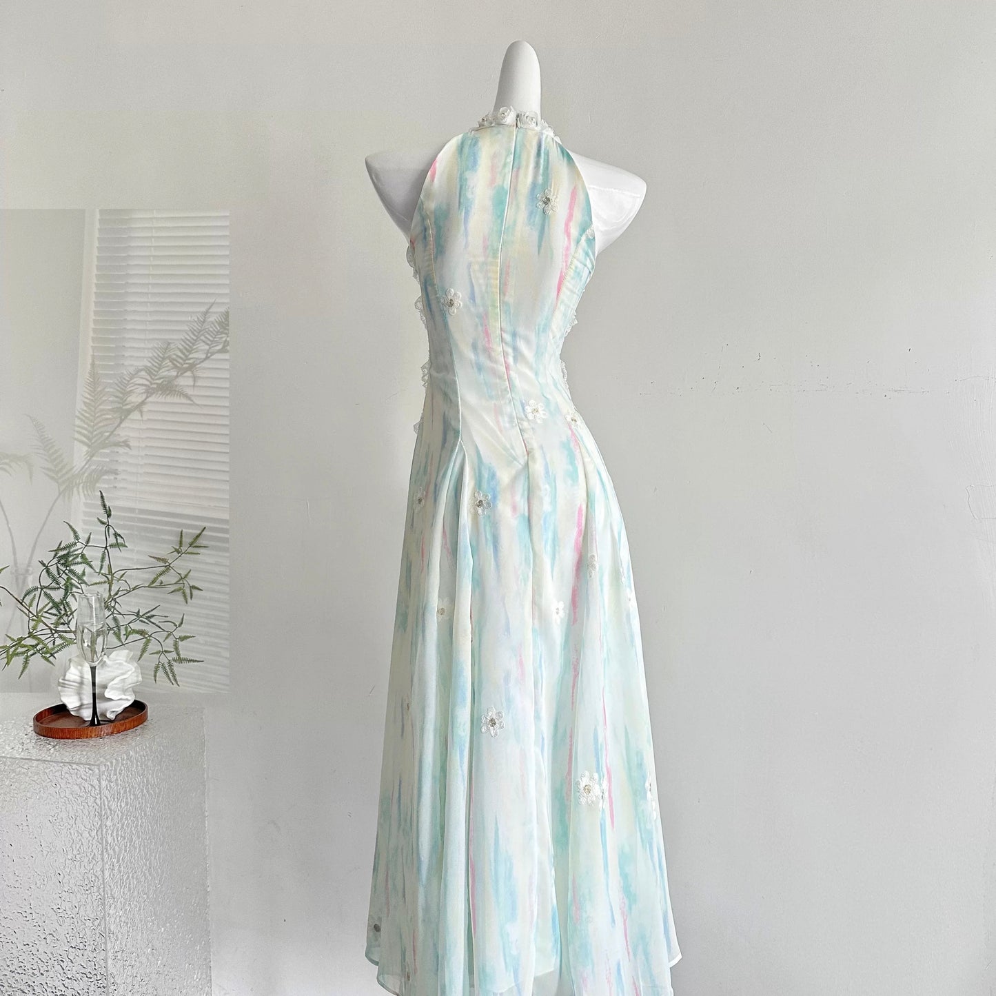 Jasmine Green 2.0: Summer-inspired, sweet, slimming, waist-cinching long dress.