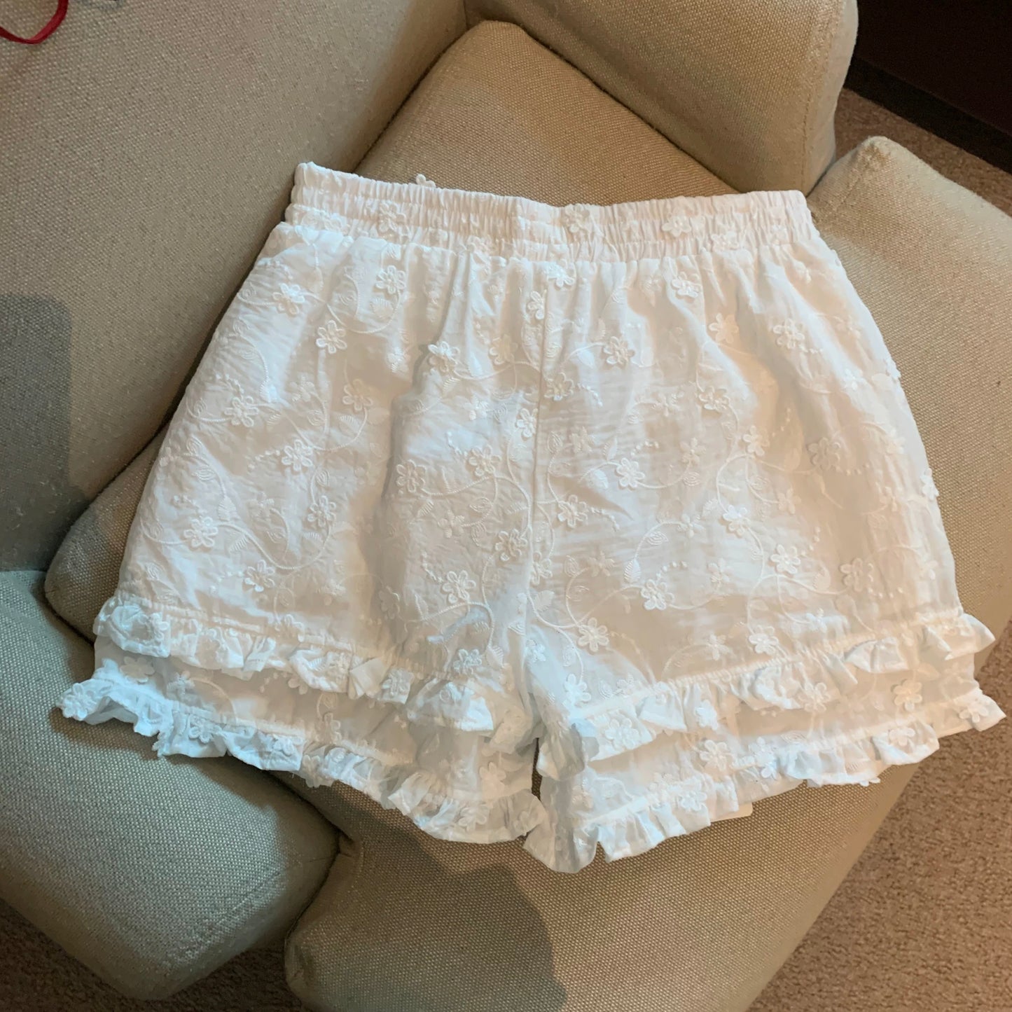 Jade Closet direct store recommendation ~ Medela sweet style design lace lace wide-leg shorts for women in summer