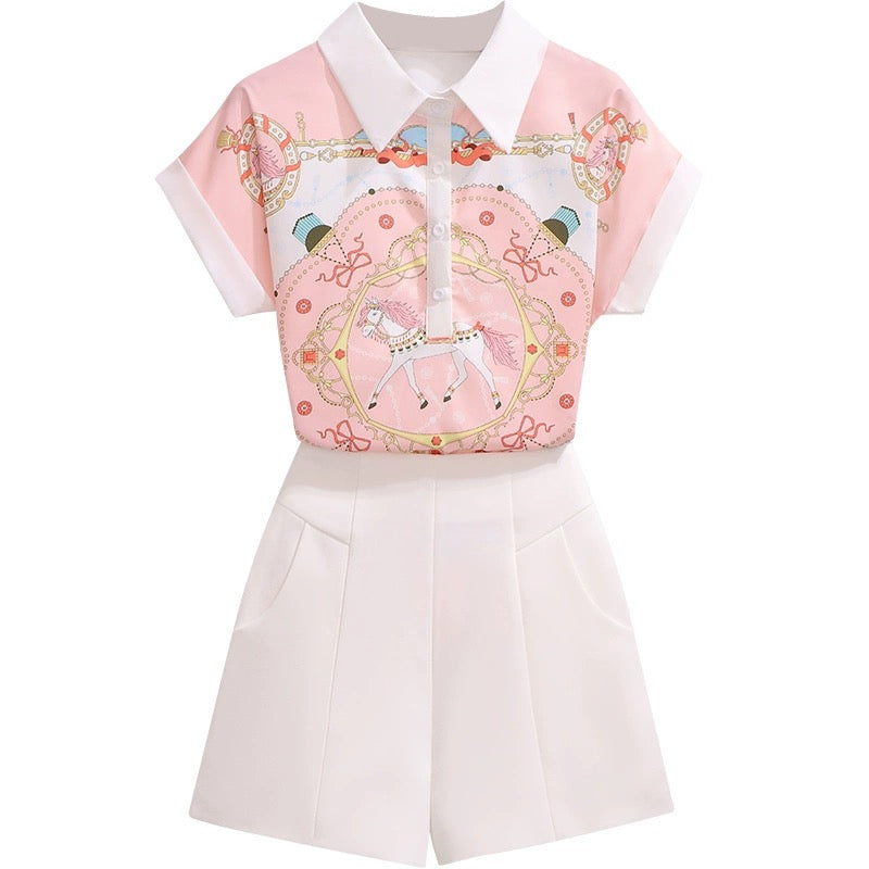 Shorts suit summer women's 2024 new style professional temperament casual fashion fashionable foreign style age-reducing two-piece summer suit