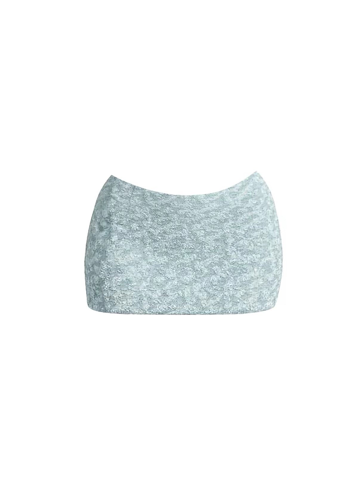 HEZA French-style elegant sequined mesh strapless top and form-fitting hip-hugging skirt set (Autumn/Winter)