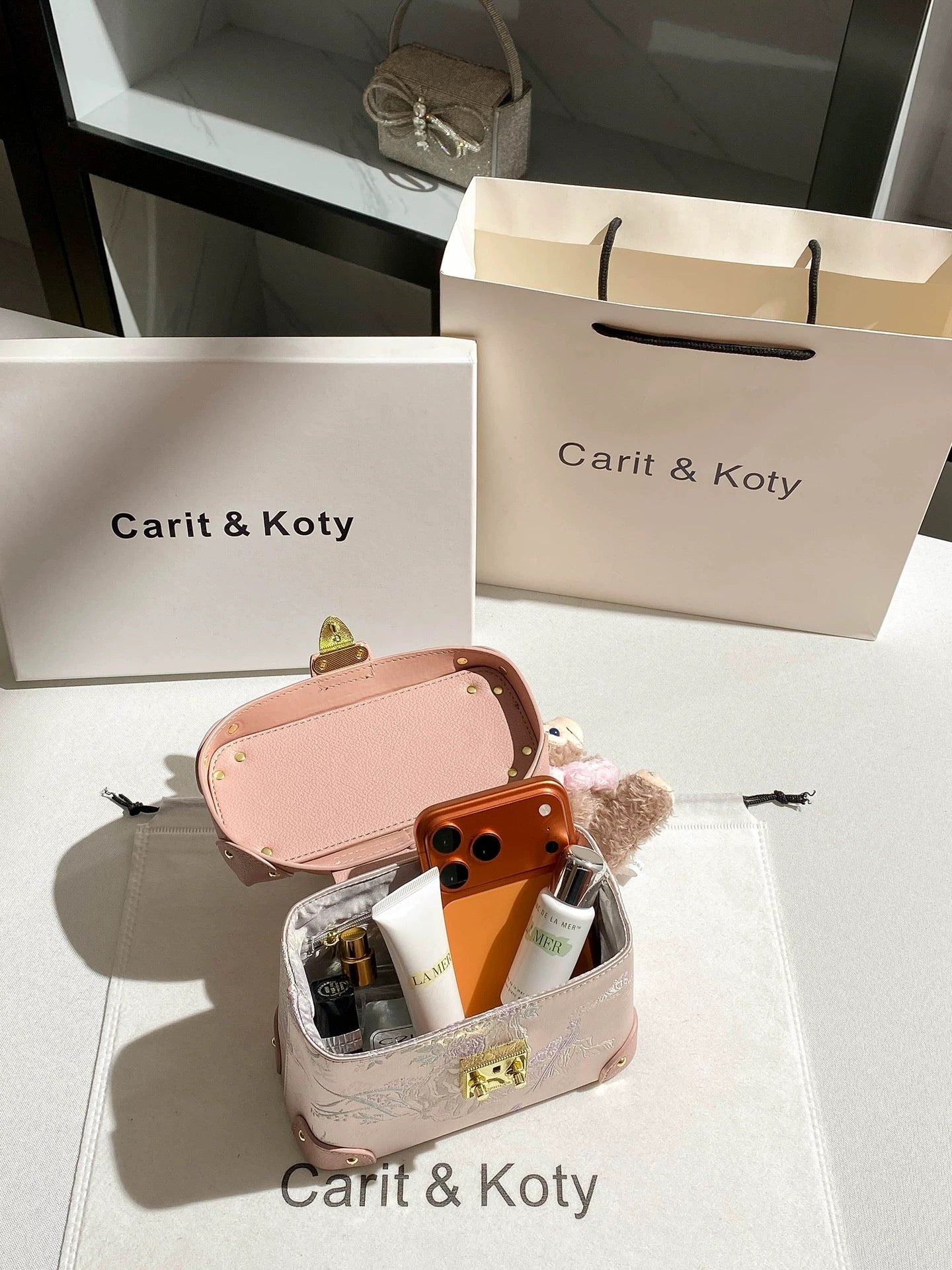 Carit Koty New Chinese Style Embroidered Handbag Box Bag for Women, 2025 Autumn/Winter New High-End Crossbody Bag