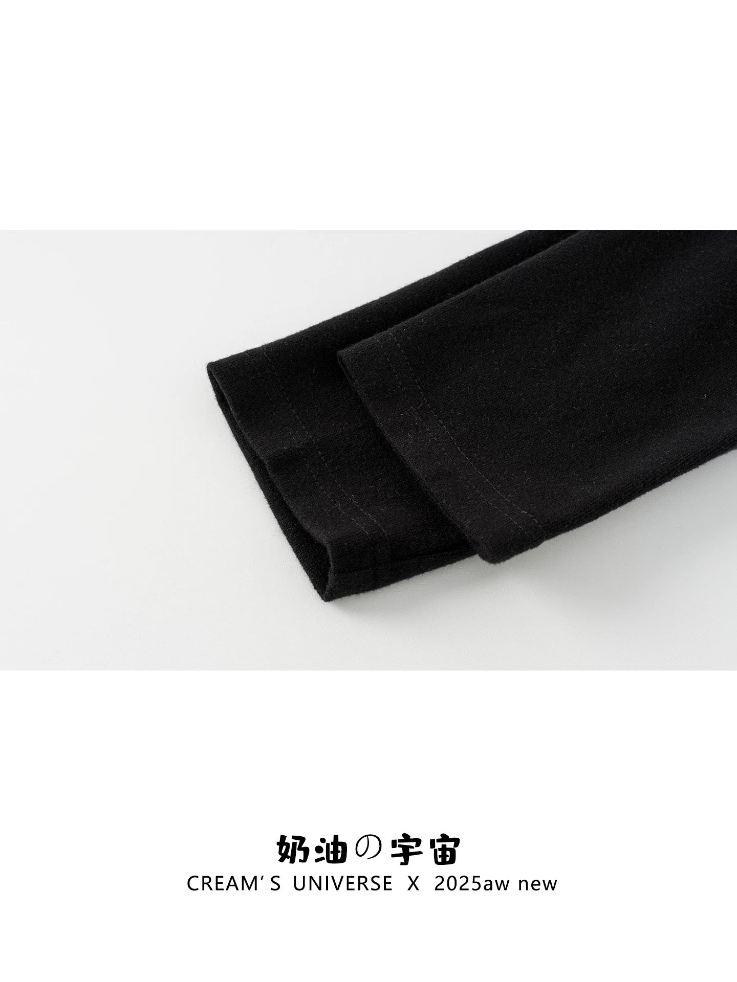 Creamy Universe - Color-blocked two-piece Peter Pan collar long-sleeved T-shirt for women, Korean style, slim fit, short style, inner layer top.