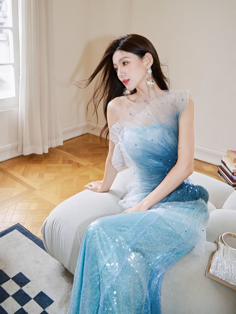 dollytang Duojia deep-sea mermaid Ji three-dimensional mesh sequin dress birthday dress adult ceremony small dress