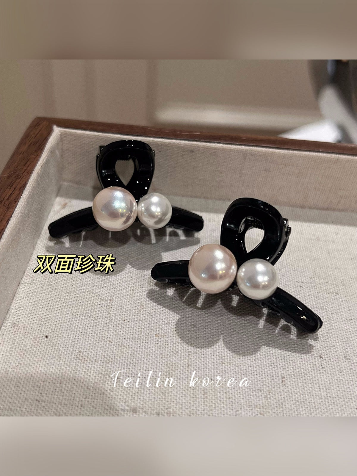Princess head pearl small clip female clip headdress broken hair clip eight-character bangs forehead side clip 2023 new