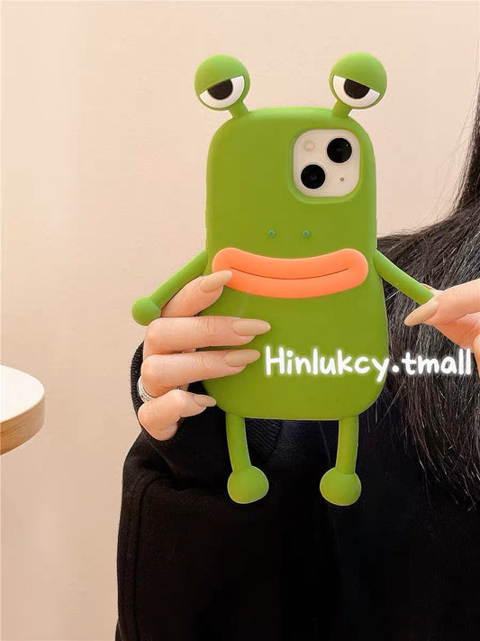 hinlucky Zhao Lusi with the same fun and funny cartoon frog is suitable for iPhone14promax Apple 13 mobile phone case 14plus anti-fall 12 silicone X protective case xr couple 11 cute