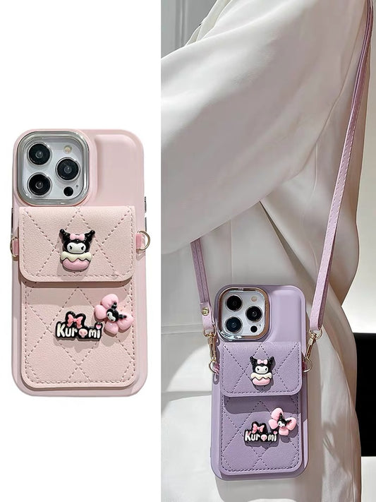 Cartoon three-dimensional Kulomi coin purse is suitable for iPhone14Promax