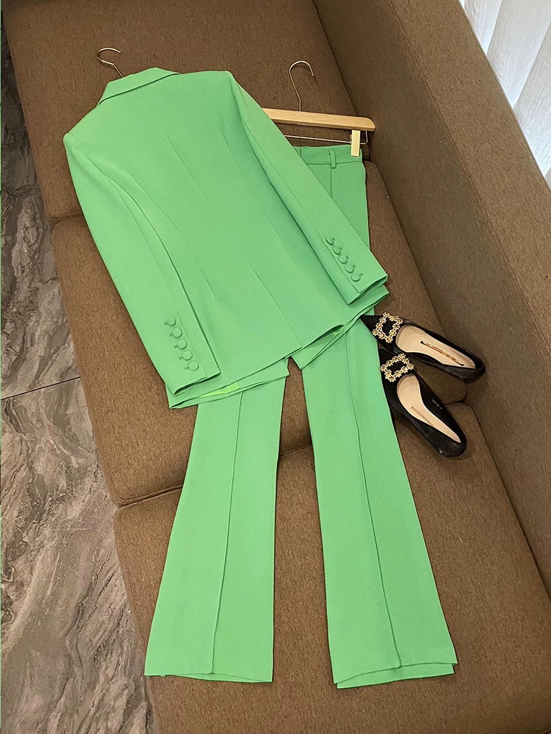 Women's suits fashionable fashion Western style sweet and cool suits two-piece haute couture suits thin section