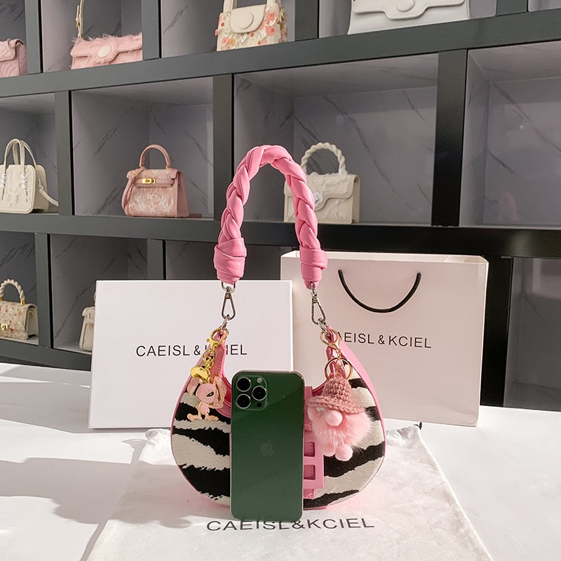 CAEISL&KCIEL women's bag niche design high-end zebra pattern underarm bag 2022 new one-shoulder baguette bag