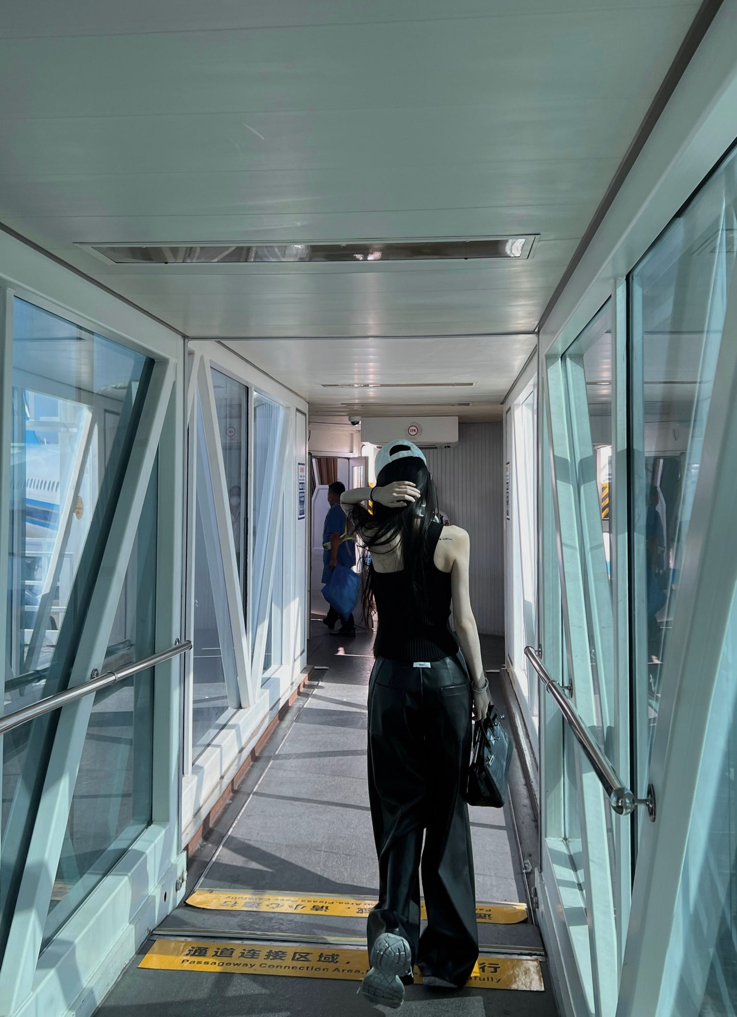 FBB limit optimized head and body than fashionable leather pants women look thinner split line live pleat design wide-leg pants versatile