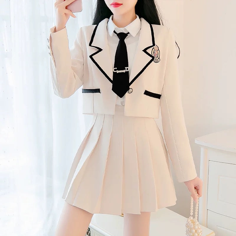 British college style suit suit autumn 2022 new age-reducing JK uniform jacket pleated skirt two-piece set
