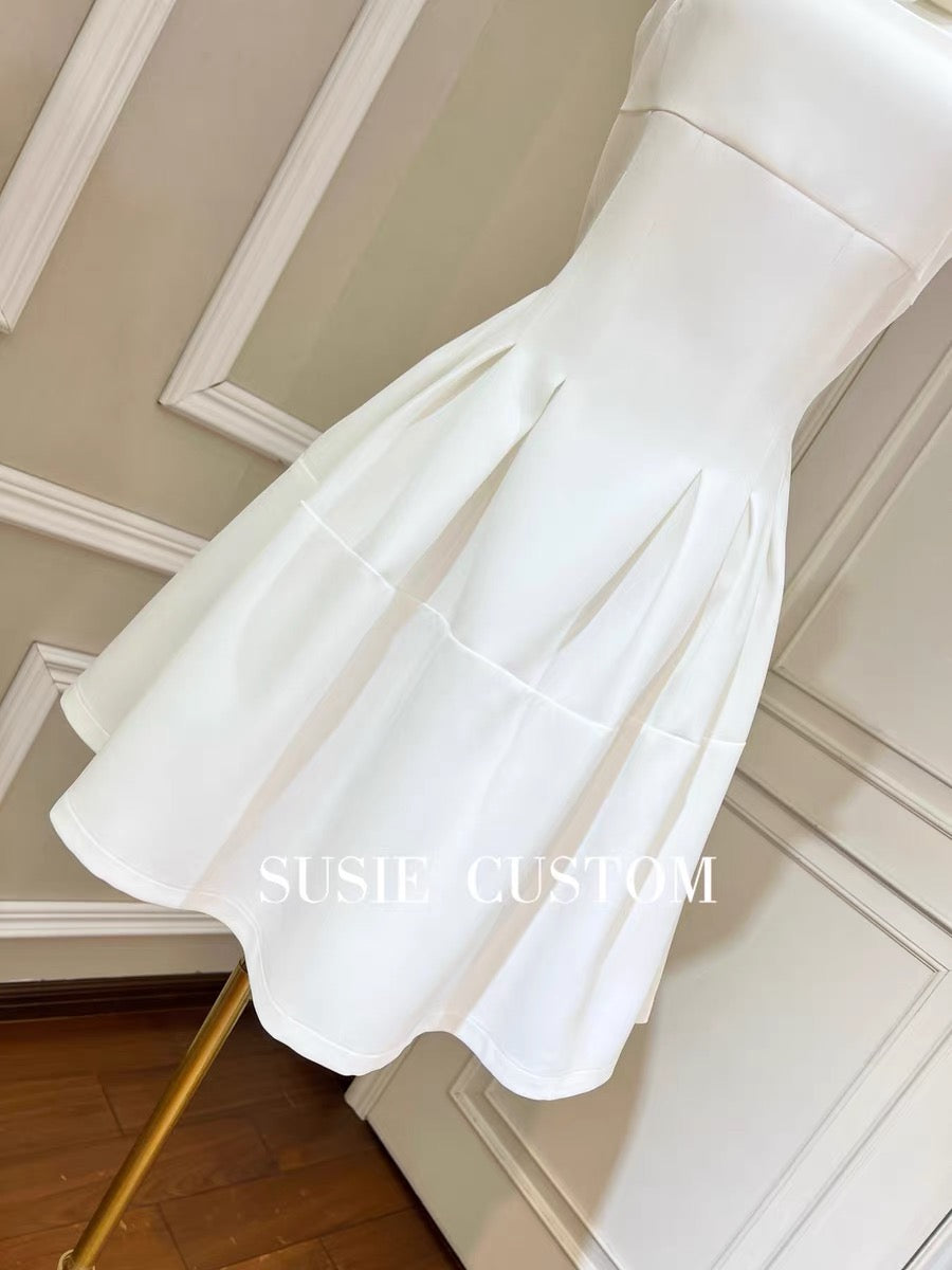 High custom design shows temperament three-dimensional camellia suspenders slim waist tutu skirt pocket dress