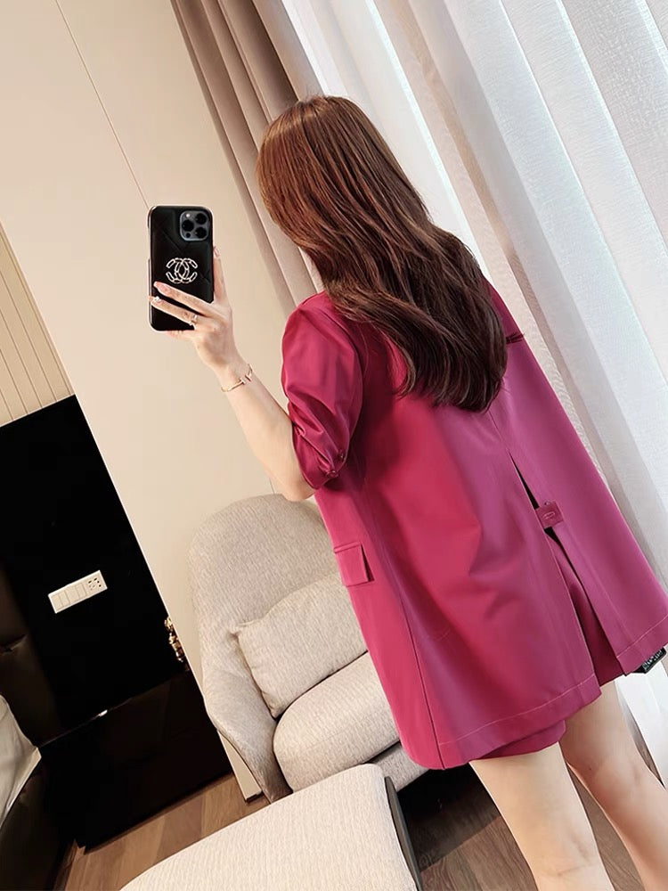Miss Dong's high-end custom light familiar style women's suit Hong Kong flavor 2022 summer new shorts suit two-piece suit