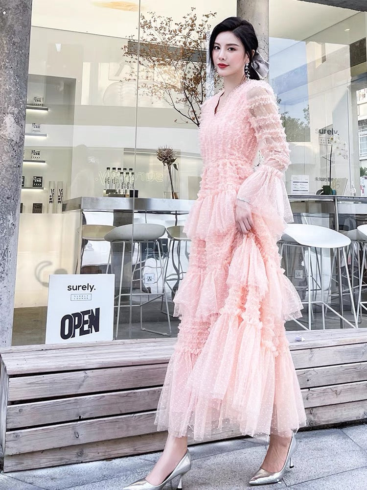 Spring 2022 new goddess fan palace style dress fairy gentle wind mesh Lee Nhi Boutique Spring 2022 new goddess fan palace style dress fairy gentle wind mesh Lee Nhi Boutique