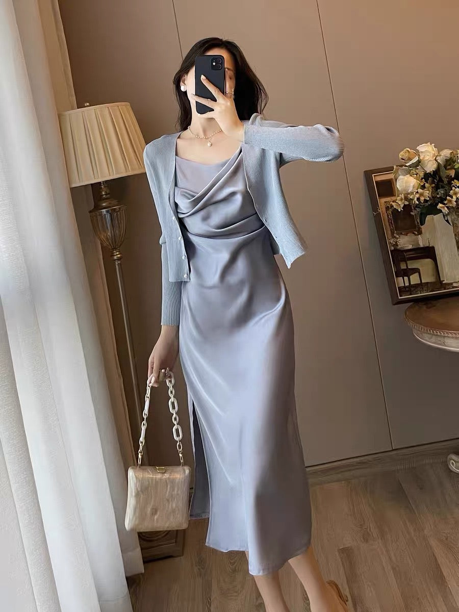 Satin Dress Semi Formal Dress With Cardigan 51 Wedding Guest Dresses For Spring You'll Totally Satin Dress Semi Formal Dress With Cardigan 51 Wedding Guest Dresses For Spring You'll Totally