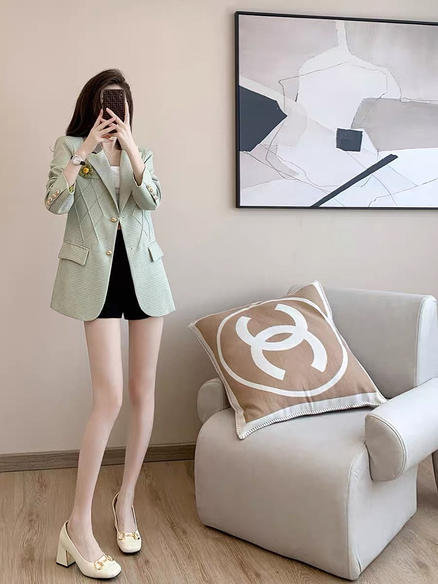 2022 French temperament, small fragrance, slim fit, slim, high-end, casual, small, western-style suit jacket, women's early autumn