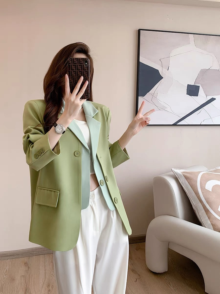 French temperament small fragrance suit top women's 2022 autumn new high-end small casual suit jacket