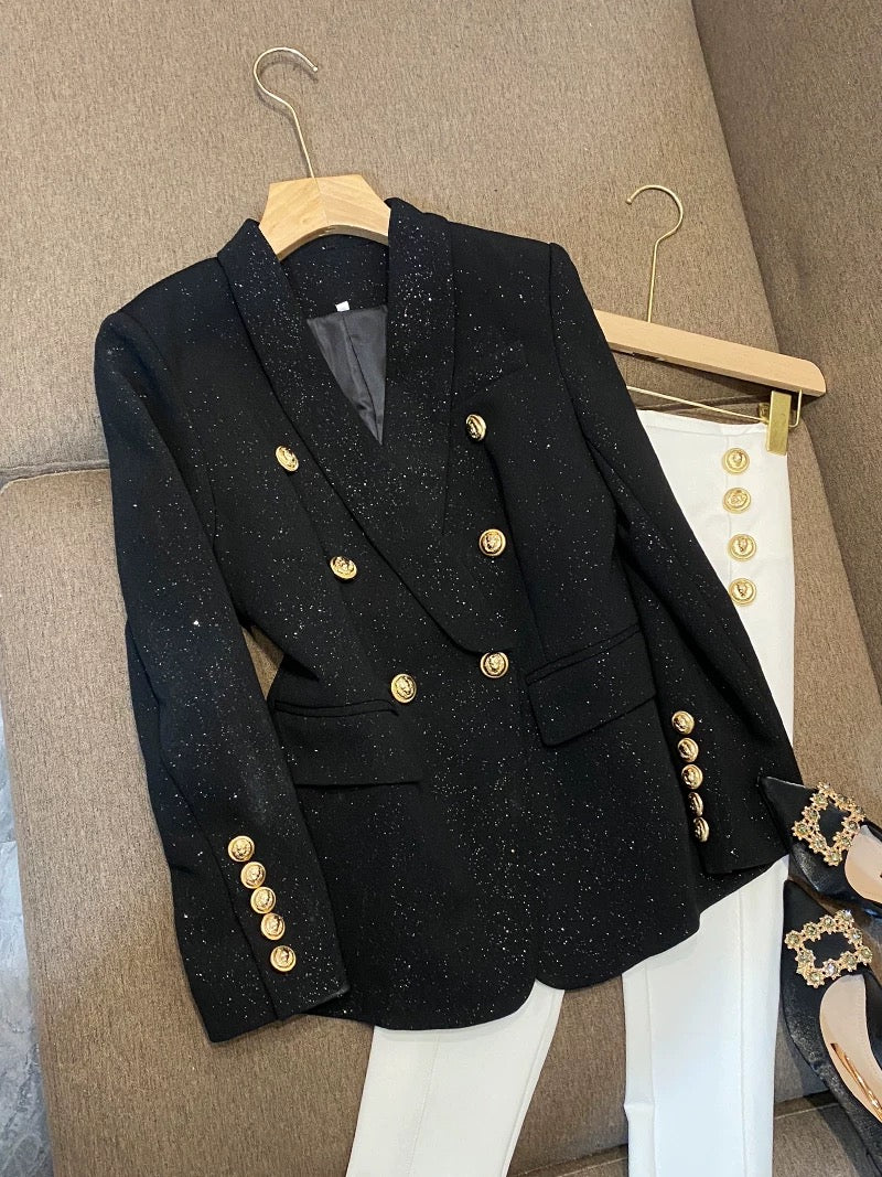 European goods are suitable for small people's jackets, women's design sense, niche suits, cardigans, temperament, fashionable short suits 6544