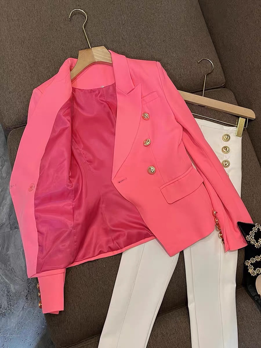 European station European goods trend this year's popular tops small high-quality silhouette suit jacket female 6847