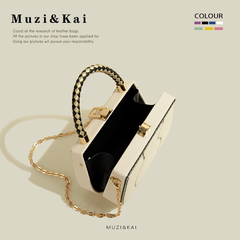 MuziKai genuine high-end niche handbag bag women's 2022 autumn new chain one-shoulder Messenger box bag