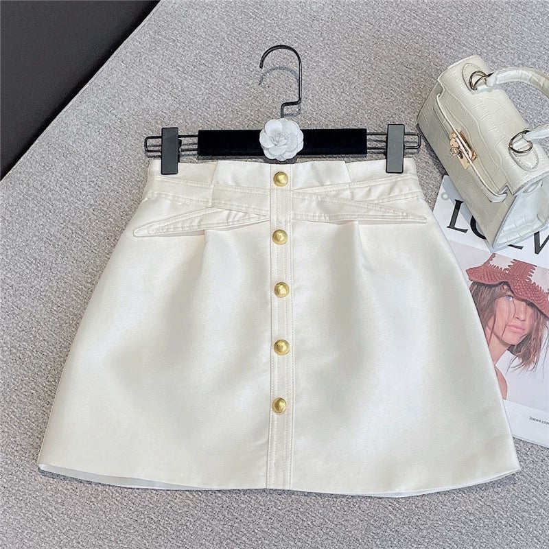 2022 summer new American hot girl Western style all-match design sense slim and thin irregular high waist hakama women 1629