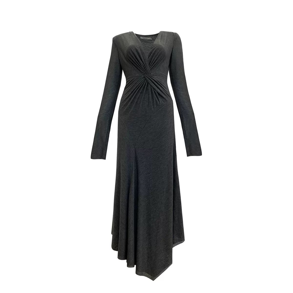 Middletone | The King's Dress! Show thin full score level! women's deep V neck waist slim dress
