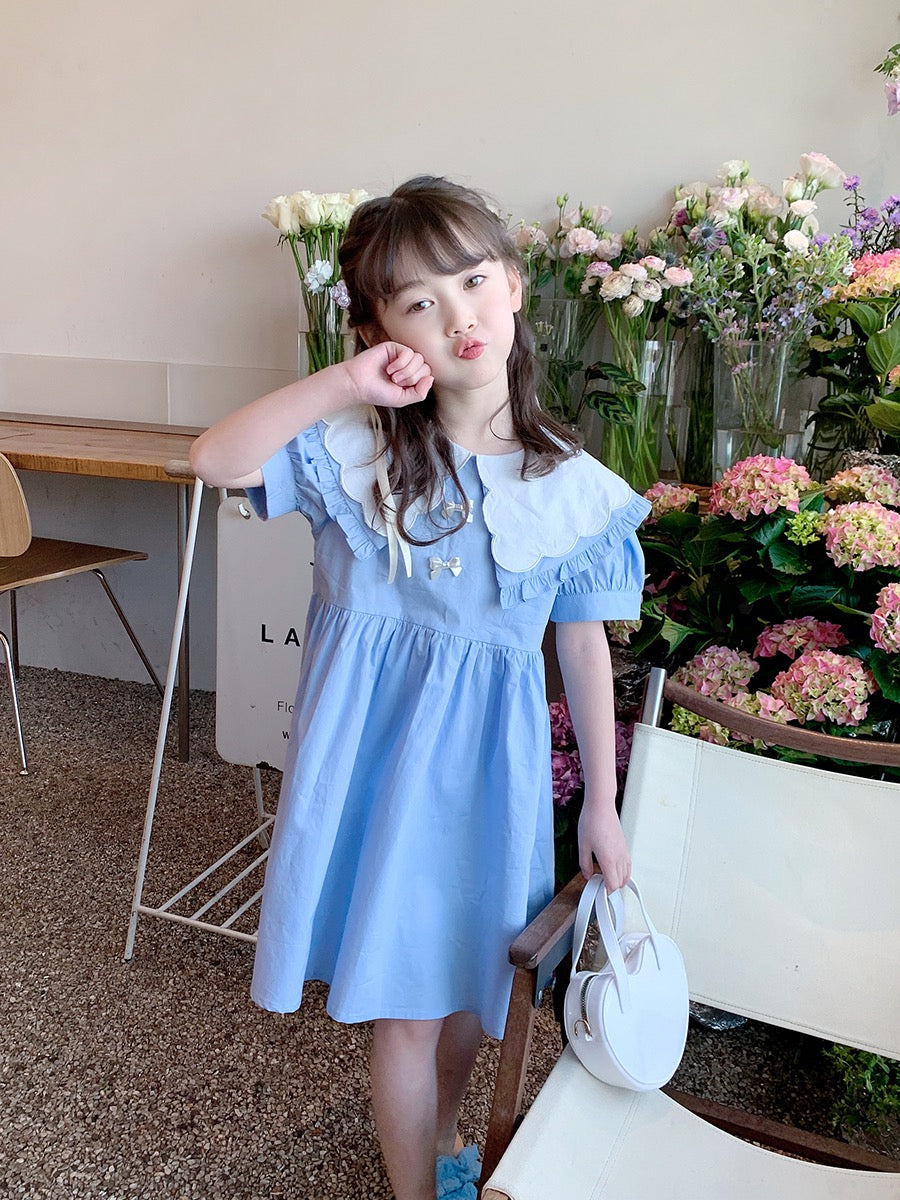 Girls dress 2023 new summer dress children's Korean style slim skirt baby summer fashion sweet foreign style