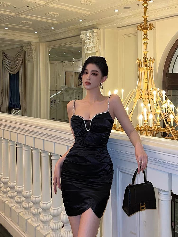 Sexy black suspender dress female summer ladies light luxury chic stun Lee Nhi Boutique Sexy black suspender dress female summer ladies light luxury chic stun Lee Nhi Boutique