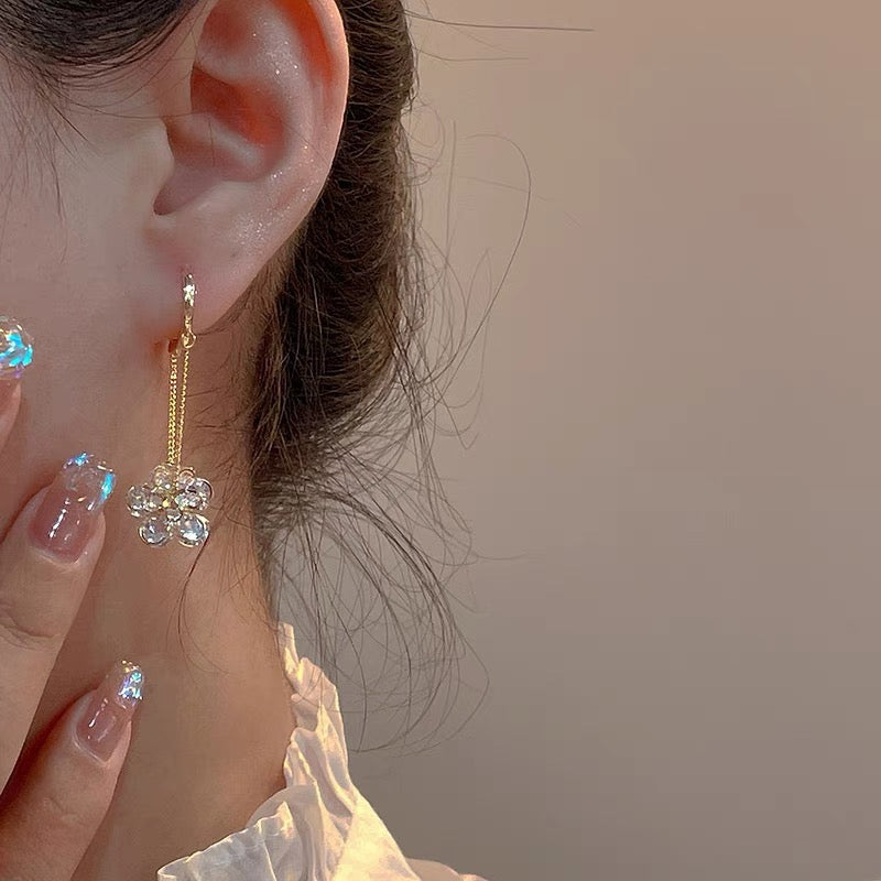 SUGAR summer is here! Super fairy zircon small flower earrings 2022 new unique design Sen series earrings for women 1201
