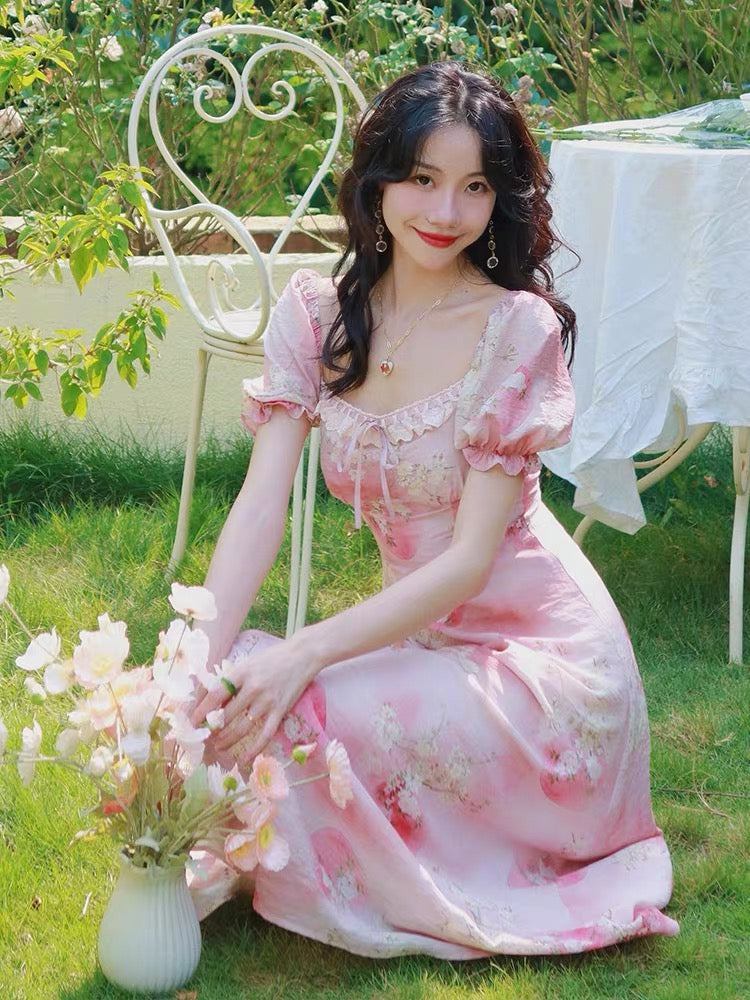 Haze Hezhi "Hibiscus Jade Clothes" Retro New Chinese Dress Women's Squ Lee Nhi Boutique Haze Hezhi "Hibiscus Jade Clothes" Retro New Chinese Dress Women's Squ Lee Nhi Boutique