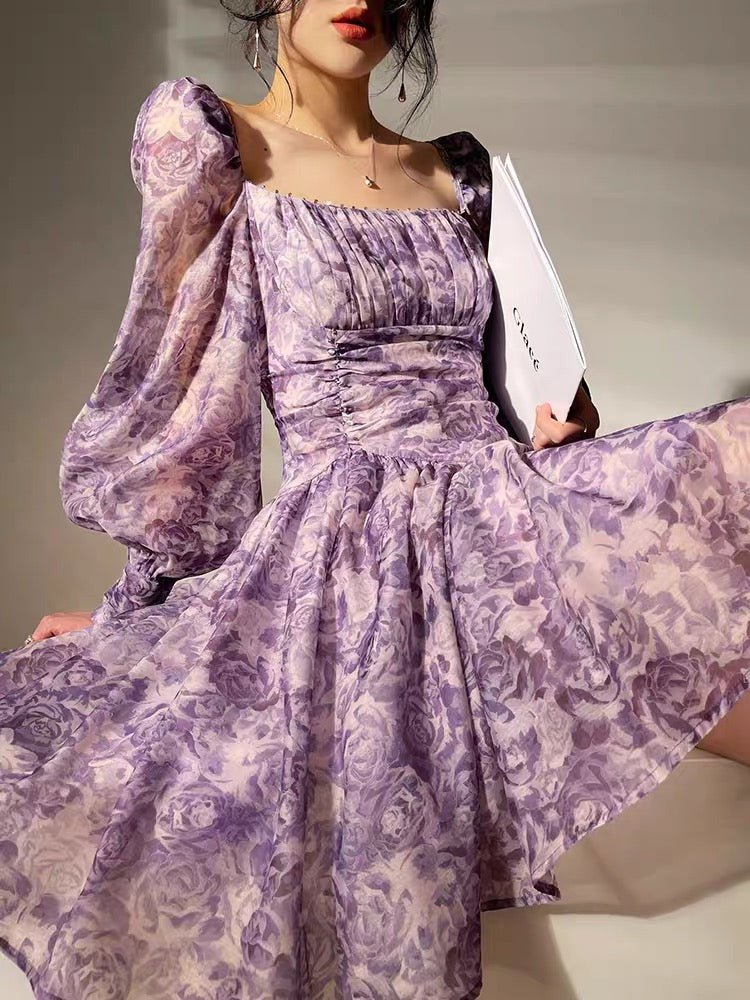 Aconiconi|Amethyst & Starfire Tea break dress French high-end niche design girl short dress