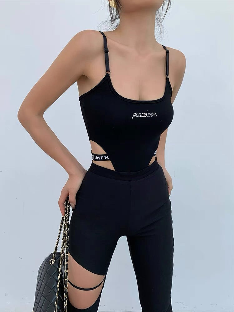 Jingye black slim fit and thin bottoming camisole women's summer