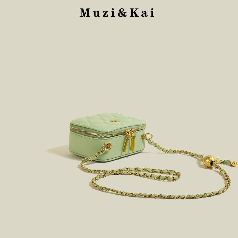 MuziKai genuine high-grade texture small bag female 2022 popular new trendy fashion niche Messenger shoulder bag