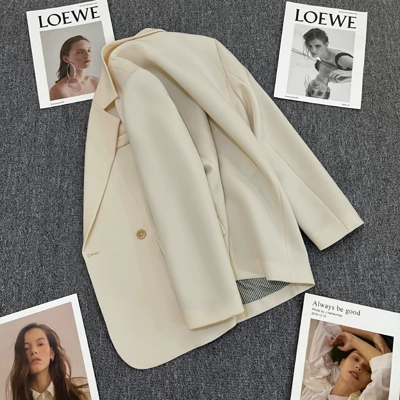 Off-white blazer women's 2022 autumn new design fashion all-match temperament casual fried street suit 1767