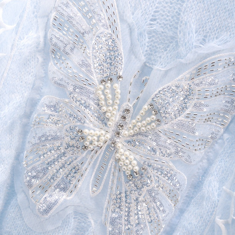 Beaded sequin bowknot lace stitching knitted sweater women's 2023 spring new loose foreign style pullover sweater