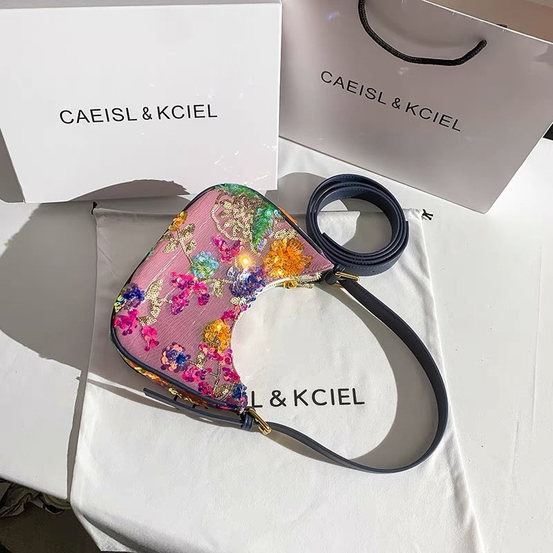 CAEISL&KCIEL women's bag niche original design high-end embroidery underarm bag women's summer 2022 new trend