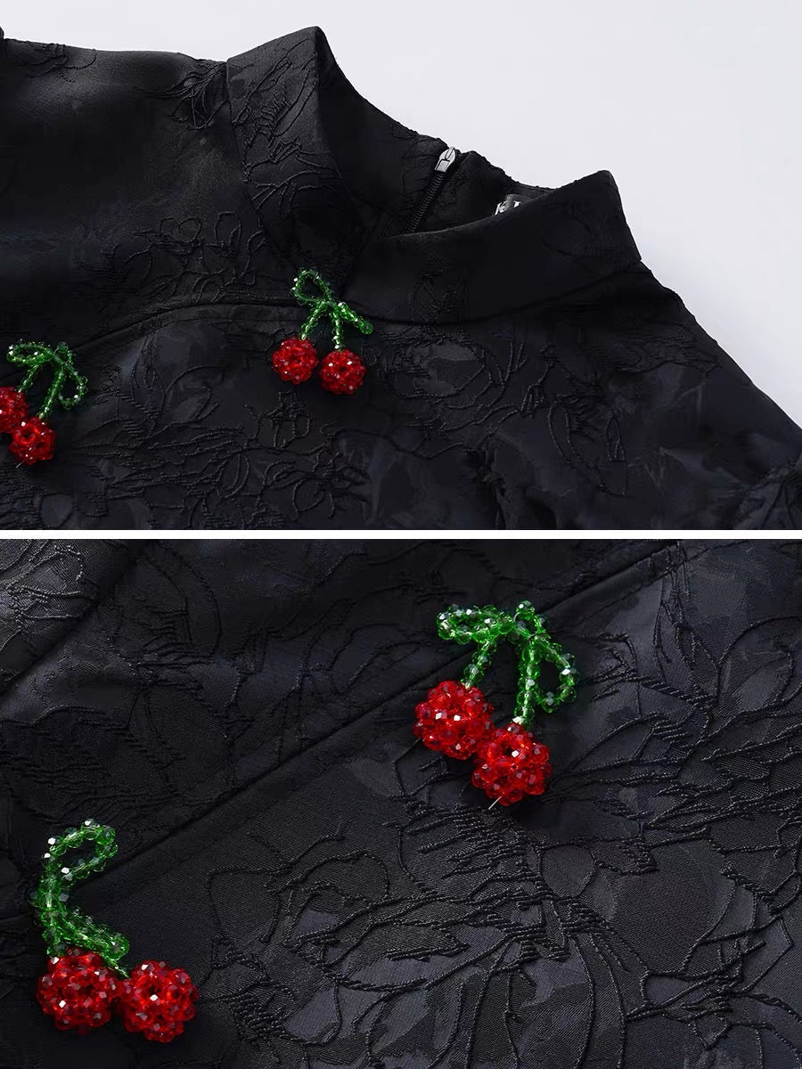 Improved cheongsam summer 2022 new young girl national trend Chinese style women's large size new Chinese dress 1525